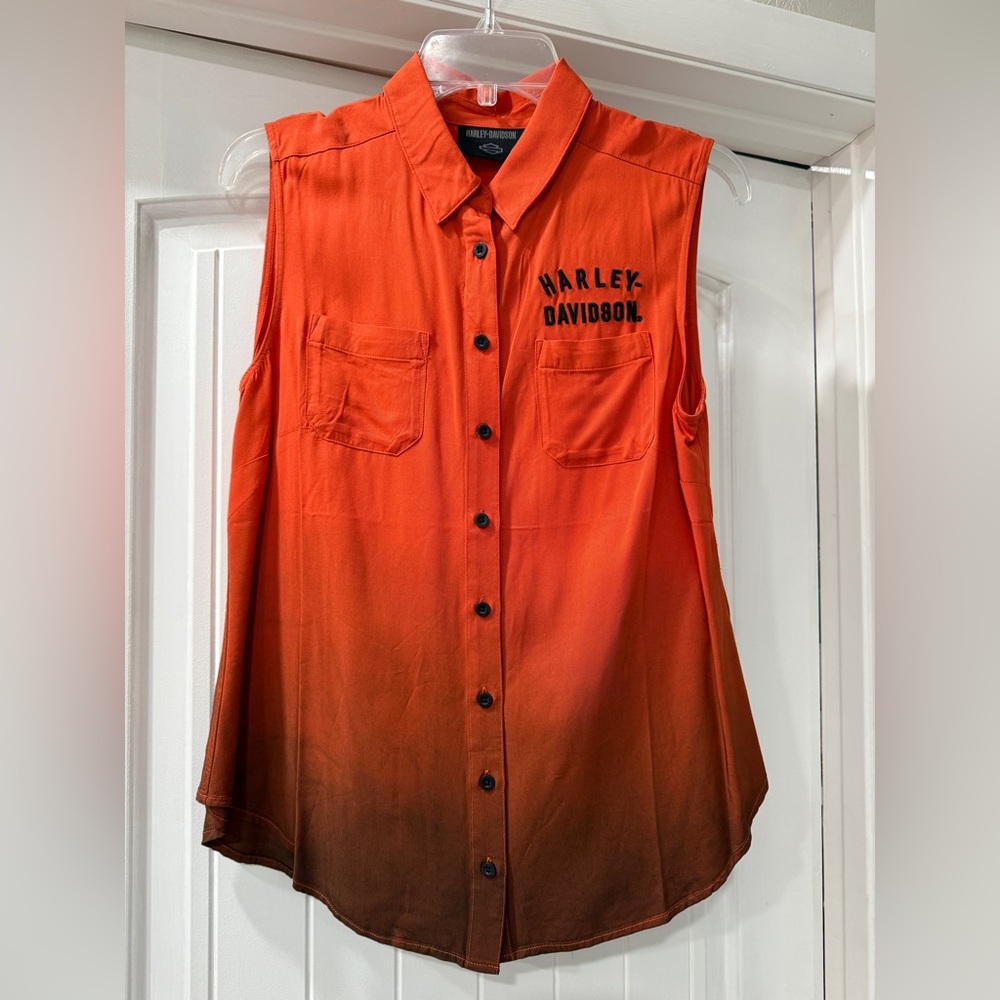 Women’s Harley-Davidson Women's Orange Ombré Sleeveless Top